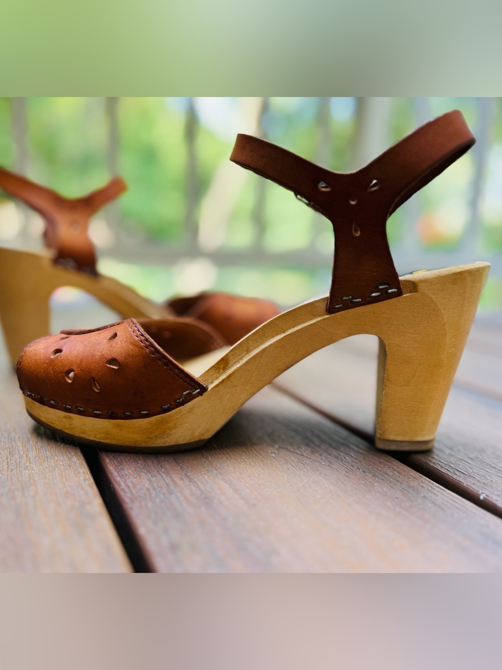Swedish Hasbeens Toffel Peep-Toe Sweetheart Heeled Sandal in Women’s Size 38 - Picture 10 of 10